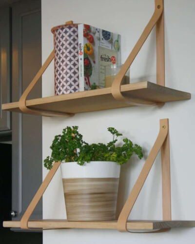 Leather Strap Shelves