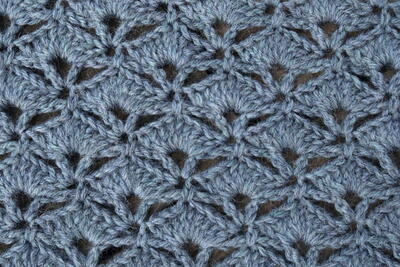 Fans And V's Crochet Blanket Stripe Pattern