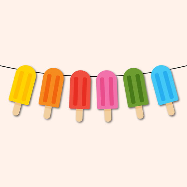 Popsicle Garland Popsicle Garland