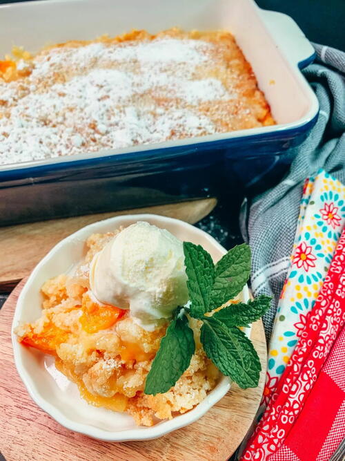 Peach Cobbler With White Cake Mix Peach Cobbler With White Cake Mix