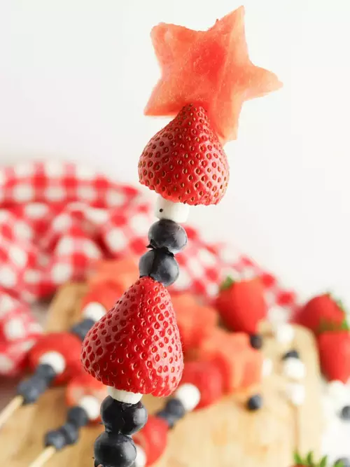 4th Of July Fruit Kabobs 4th Of July Fruit Kabobs