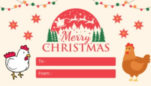 Christmas Chicken Gift Tag