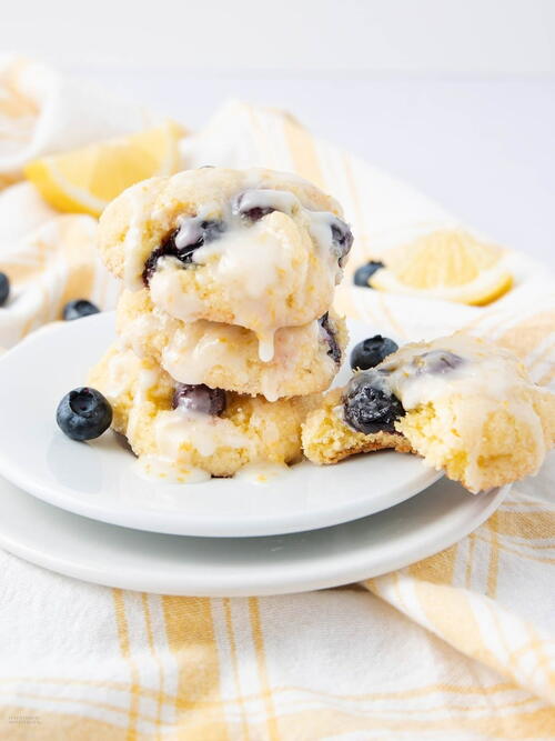 Soft Lemon Blueberry Cake Cookies Soft Lemon Blueberry Cake Cookies