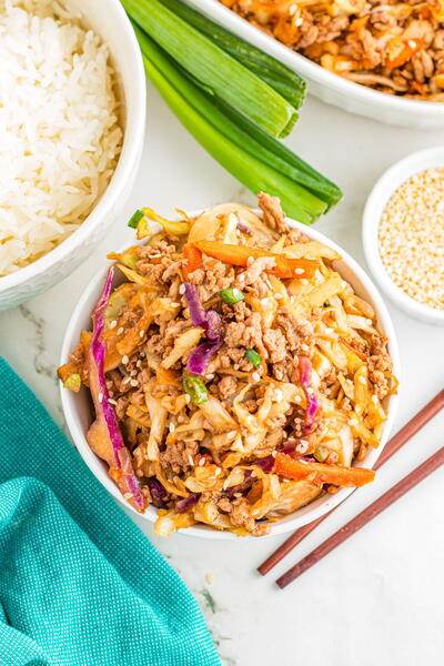 Egg Roll In A Bowl with Ground Pork Egg Roll In A Bowl (with Ground Pork!)