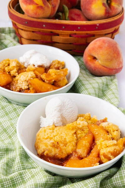 Peach Cobbler With Cake Mix Peach Cobbler With Cake Mix