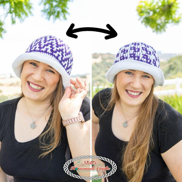 Zig Zag Squares Bucket Hat Zig Zag Squares Bucket Hat