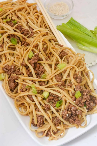 Mongolian Ground Beef Noodles Mongolian Ground Beef Noodles