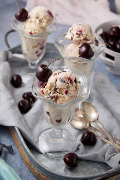 Cherry Garciastyle Ice Cream With Dark Chocolate Cherry Garcia–style Ice Cream With Dark Chocolate
