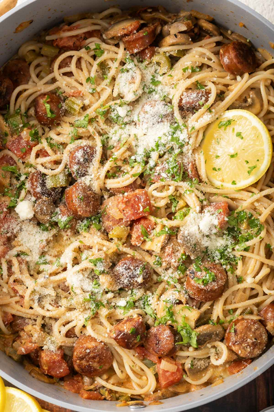 Cajun Sausage Spaghetti Cajun Sausage Spaghetti