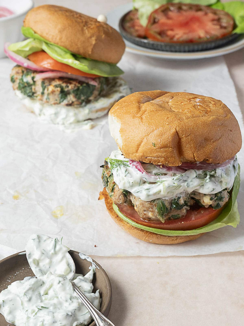 Spinach And Feta Turkey Burgers Spinach And Feta Turkey Burgers
