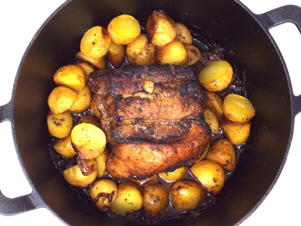 Oven Braised Pork Shoulder And Baby Potatoes Oven Braised Pork Shoulder And Baby Potatoes