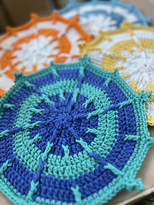 Sunshine Circle Dishcloth Sunshine Circle Dishcloth
