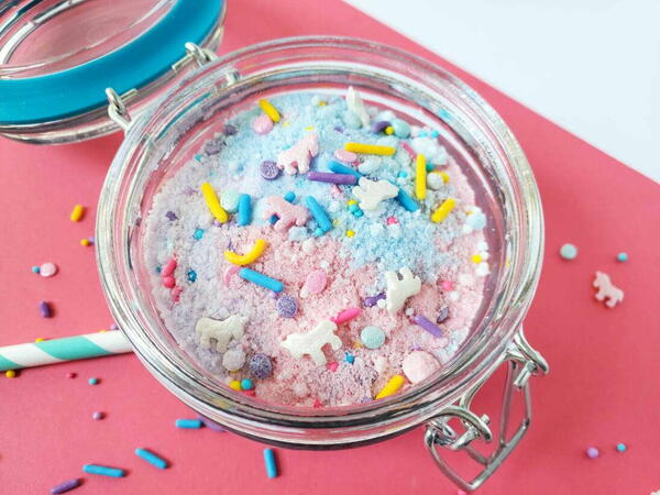 Unicorn Sprinkles Fizzing Bath Salts Recipe For Kids Unicorn Sprinkles Fizzing Bath Salts Recipe For Kids