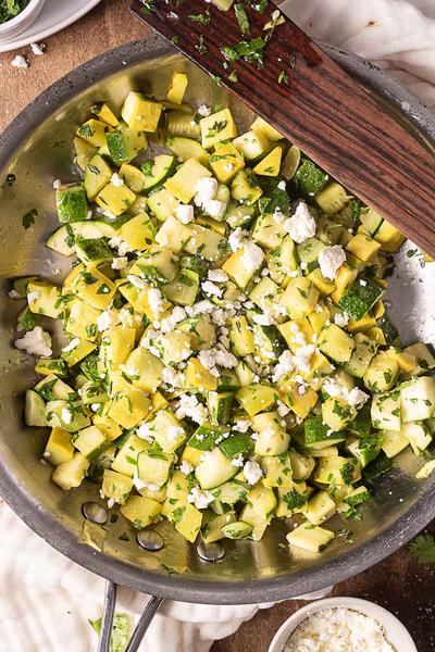 Sauted Zucchini And Squash With Feta Sautéed Zucchini And Squash With Feta