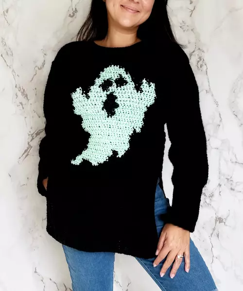 Crochet Ghost Sweater Crochet Ghost Sweater