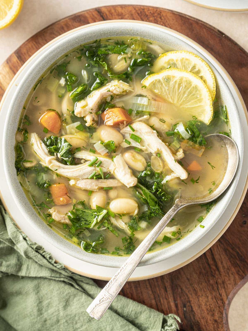 Lemon Chicken And White Bean Soup With Kale Lemon Chicken And White Bean Soup With Kale