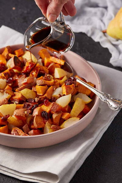 Crispy Roasted Sweet Potatoes With Pears easy Sheet Pan Side Crispy Roasted Sweet Potatoes With Pears (easy Sheet Pan Side)