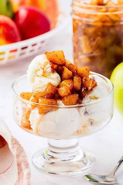 Apple Compote Topping With Cinnamon Spice Apple Compote Topping With Cinnamon & Spice