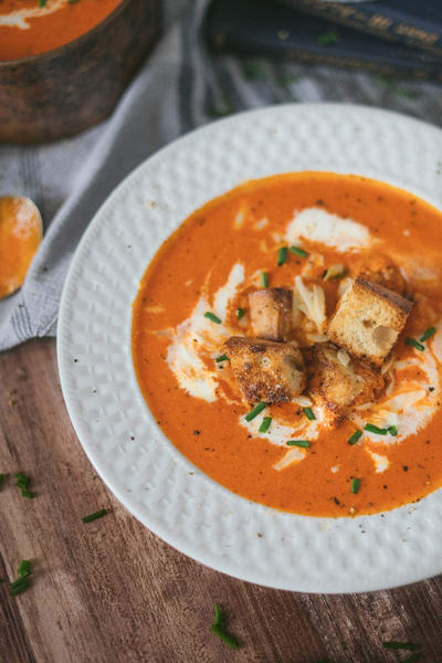 Roasted Red Pepper Soup With Gouda Roasted Red Pepper Soup With Gouda