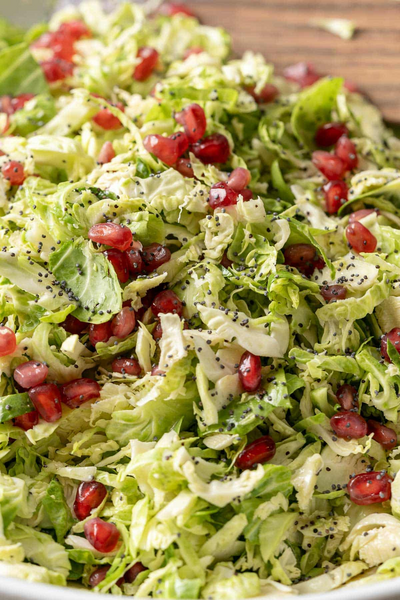 Shaved Brussels Sprout Salad With Pomegranate Shaved Brussels Sprout Salad With Pomegranate