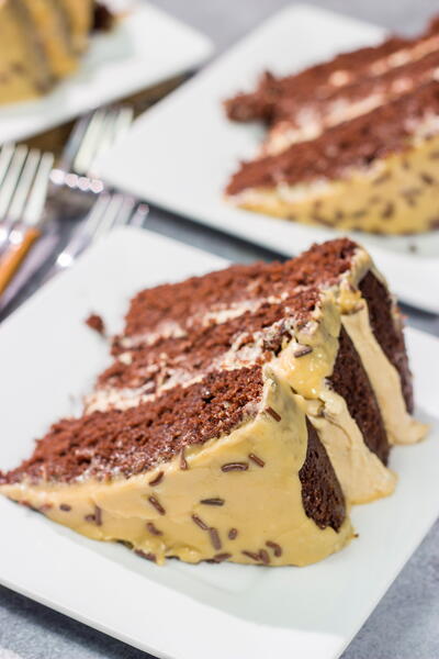 Chocolate Cake With Peanut Butter Ganache Chocolate Cake With Peanut Butter Ganache