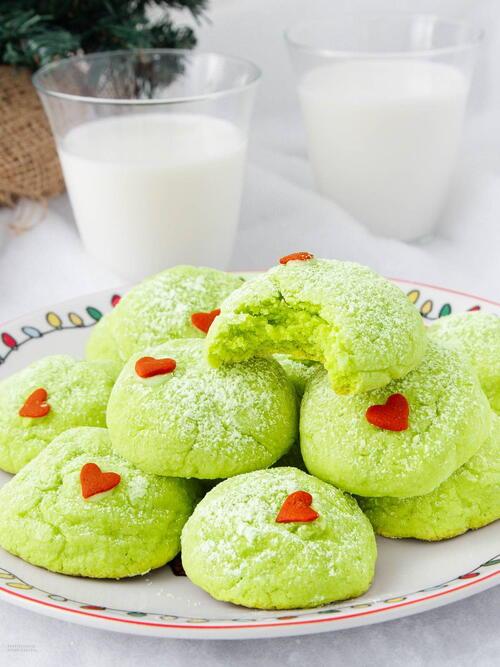 Grinch Cake Mix Cookies Grinch Cake Mix Cookies