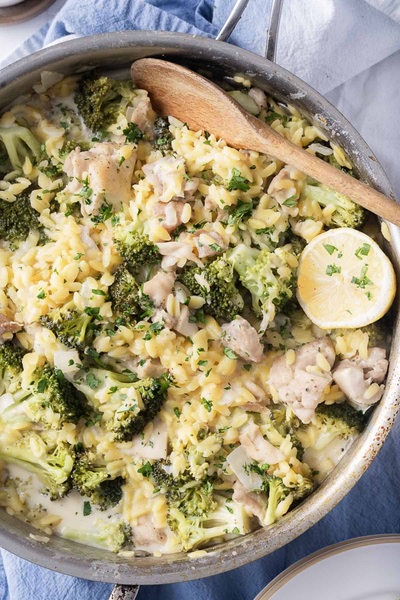 One Pot Chicken Orzo Bake With Boursin One Pot Chicken Orzo Bake With Boursin