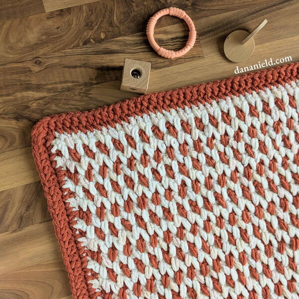 Braided Half Double Crochet Baby Blanket Braided Half Double Crochet Baby Blanket