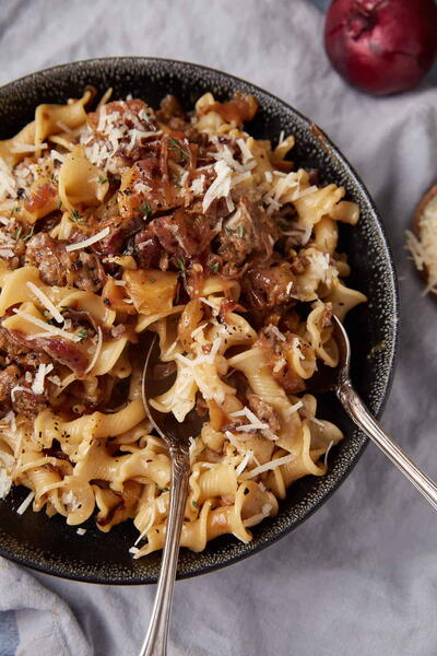 One Pan Pasta With Italian Sausage Onions And Apples One Pan Pasta With Italian Sausage, Onions And Apples