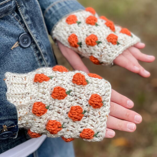 Pumpkin Patch Fingerless Gloves Pumpkin Patch Fingerless Gloves