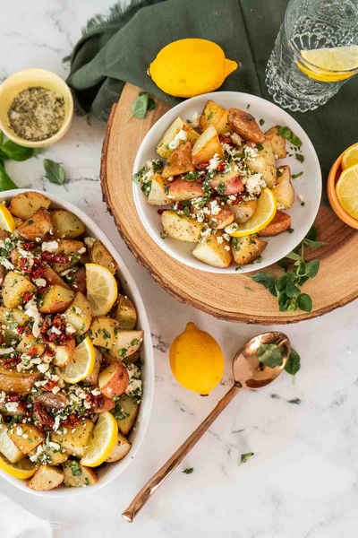 Greek Roasted Potatoes With Feta Greek Roasted Potatoes With Feta