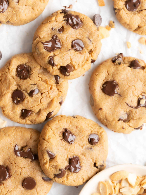 Chocolate Chip Cashew Butter Cookies Chocolate Chip Cashew Butter Cookies