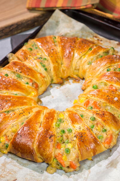 Chicken Pot Pie Wreath Chicken Pot Pie Wreath