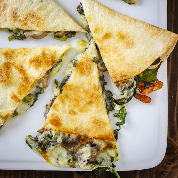 Baked Spinach Mushrooms Quesadillas Baked Spinach Mushrooms Quesadillas