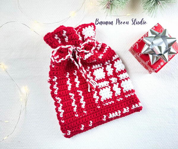 Plaid Christmas Gift Bag Plaid Christmas Gift Bag