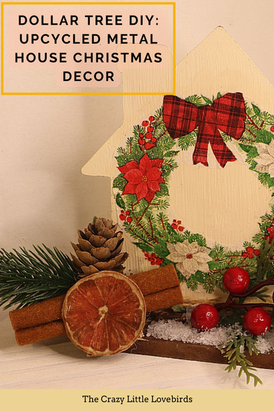 Dollar Tree Diy Upcycled Metal House Christmas Decor Dollar Tree Diy: Upcycled Metal House Christmas Decor