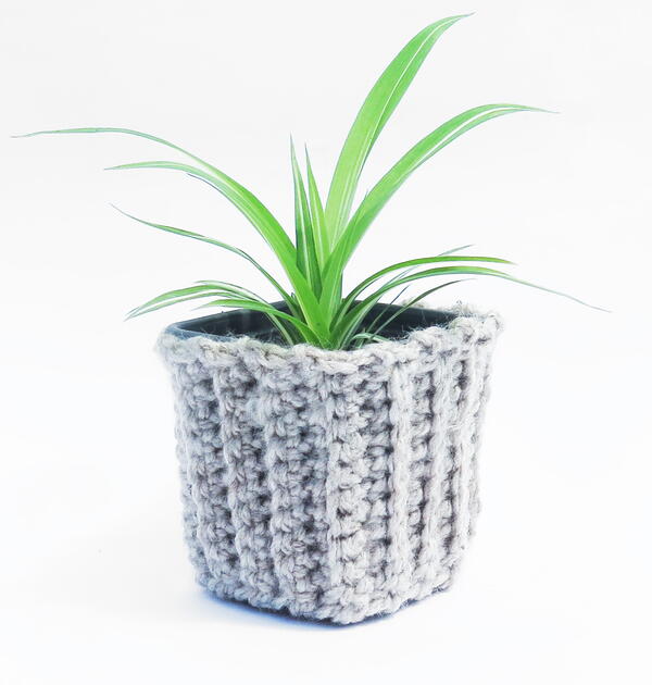 Crochet And Knit Flower Pot Cover Crochet And Knit Flower Pot Cover