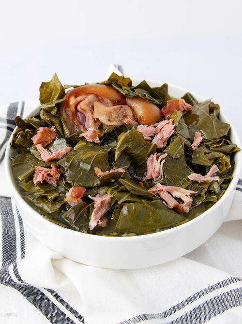Tender Collard Greens With Smoky Ham Hock Tender Collard Greens With Smoky Ham Hock