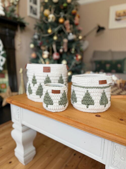 Twinkling Trees Baskets Twinkling Trees Baskets