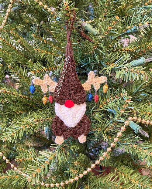 Crochet Reindeer Gnome Christmas Ornament Crochet Reindeer Gnome Christmas Ornament