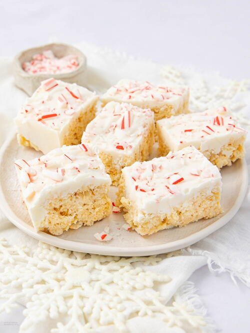Christmas Rice Krispies With Candy Cane Crunch Christmas Rice Krispies With Candy Cane Crunch