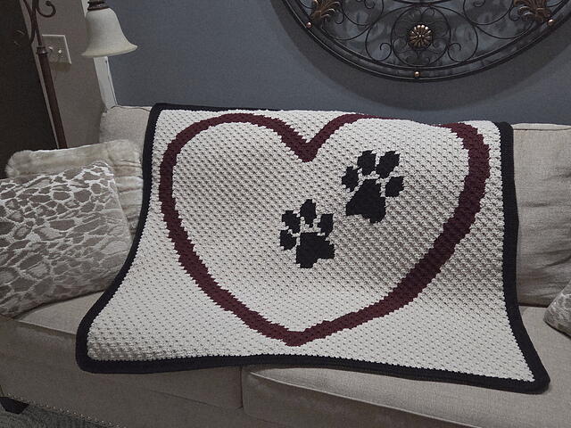 Paws On My Heart Dog Blanket Paws On My Heart Dog Blanket
