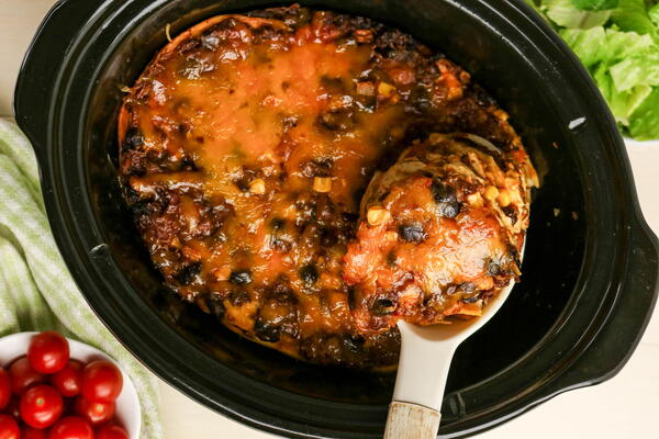 Slow Cooker Layered Taco Casserole Slow Cooker Layered Taco Casserole