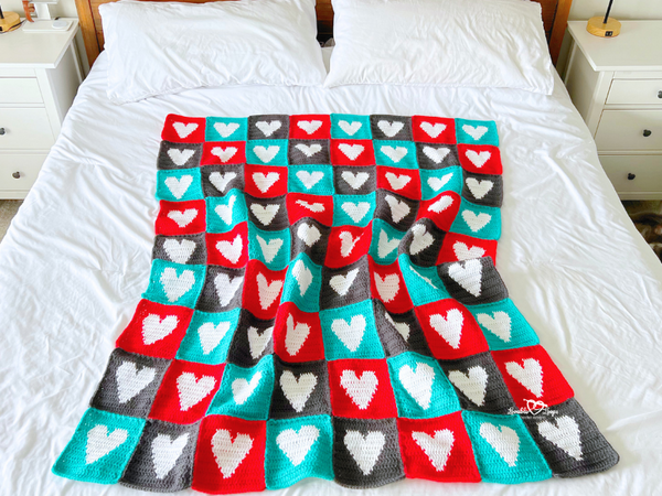 Heart Squares Blanket Heart Squares Blanket
