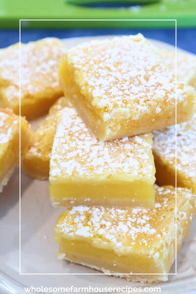 Luscious Lemon Bars With Buttery Shortbread Crust Luscious Lemon Bars With Buttery Shortbread Crust