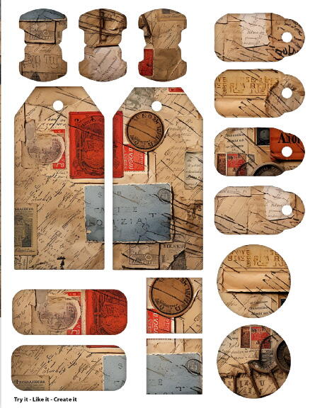 Vintage Mailing Styled Labels Stickers Tags And More Vintage Mailing Styled Labels, Stickers, Tags And More