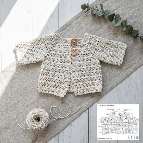 Crochet Baby Cardigan Crochet Baby Cardigan