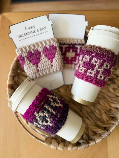 Happy Hearts Coffee Cozy Happy Hearts Coffee Cozy