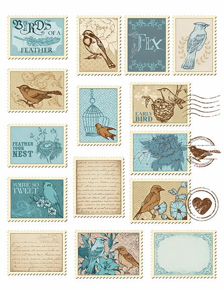 Printable Bird Stamps Printable Bird Stamps