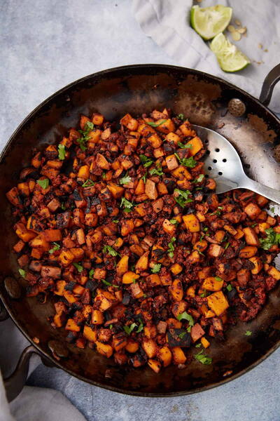 Crispy Sweet Potato And Chorizo Hash In One Skillet Crispy Sweet Potato And Chorizo Hash In One Skillet